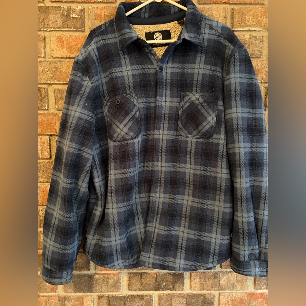 Weatherproof Navy Sherpa-Lined Jacket
